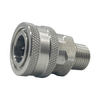 High Pressure Washer Adapter Stainless Steel Material 3/8"MNPT to 3/8"QD Socket