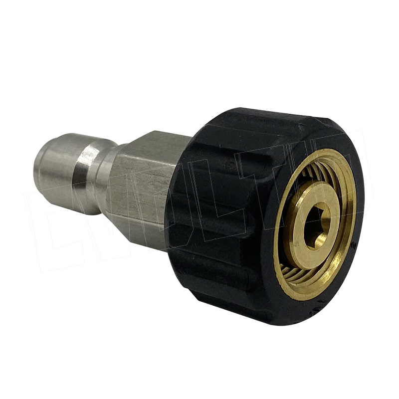 High Pressure Washer Adapter 3/8"QD Plug to M22F*1.5-14