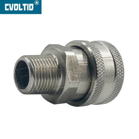 High Pressure Washer Adapter Stainless Steel Material 3/8"MNPT to 3/8"QD Socket