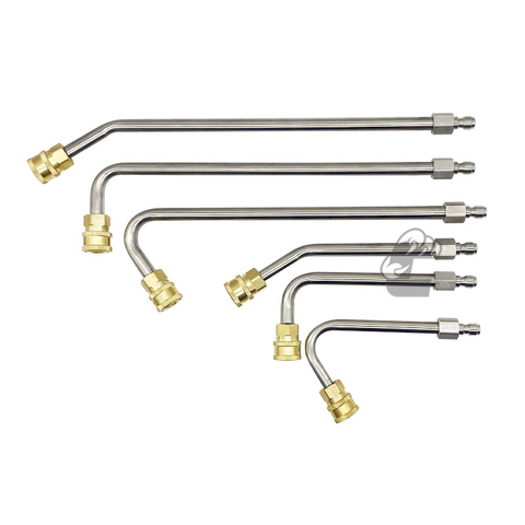 High Pressure Washer Extension Wand 4000 PSI, 30°,90°,120° Curved Rod Kit, 1/4’’Quick Connect