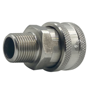High Pressure Washer Adapter Stainless Steel Material 3/8"MNPT to 3/8"QD Socket
